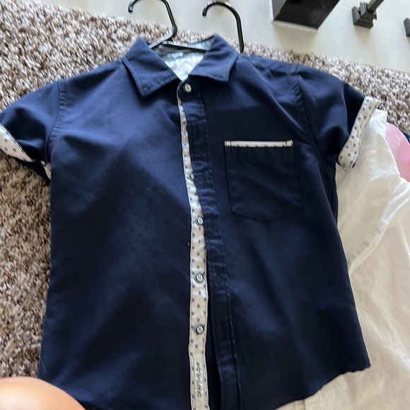 Boys size 4t lot of tops, 9 button ups, only one has a little red paint stain. - Picture 6 of 9